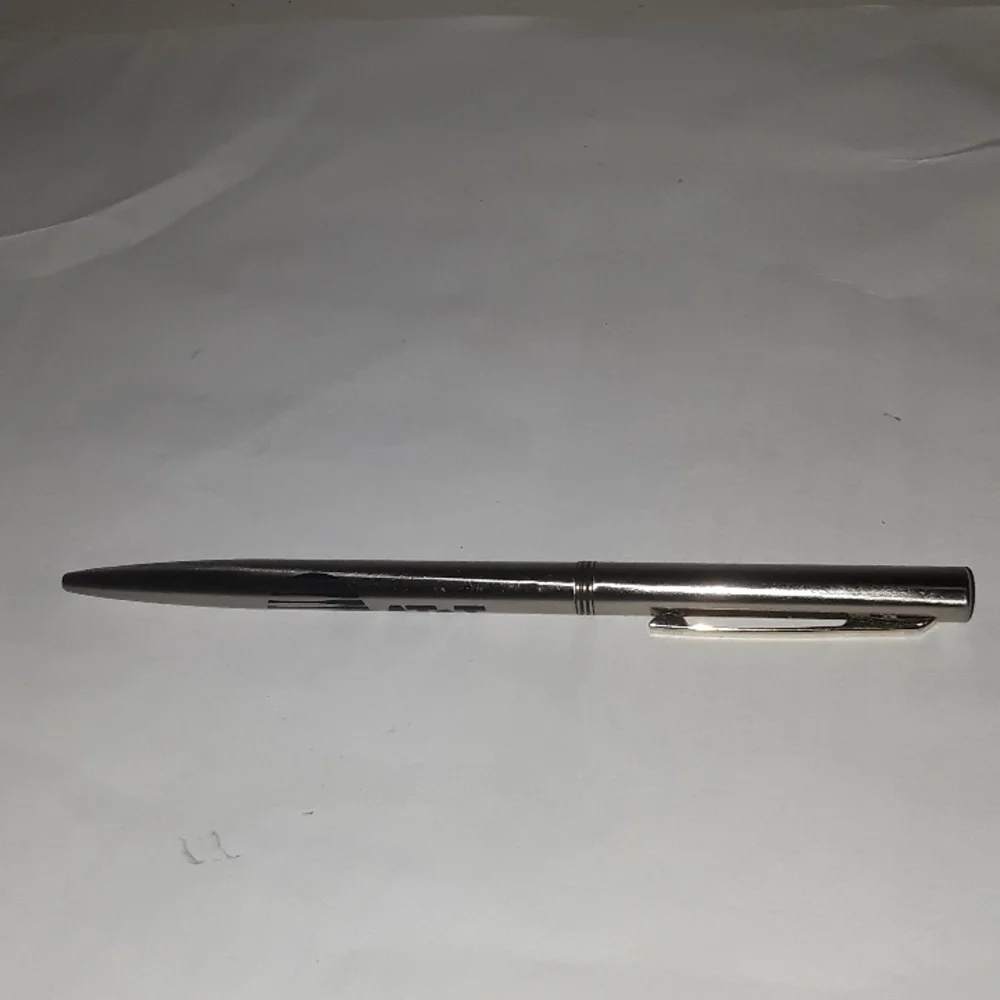 RARE VINTAGE AT&T ALL STAINLESS STEEL PARKER PEN WRITES BLUE INK